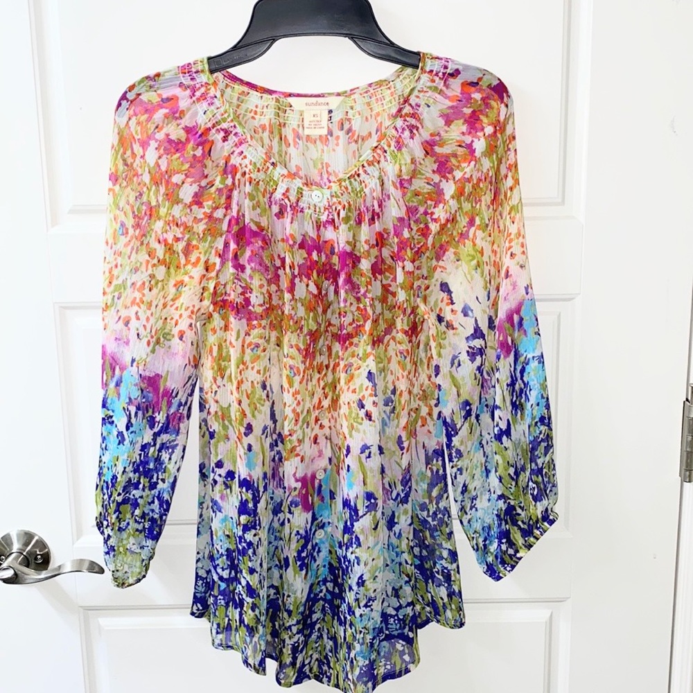 Sundance silk floral abstract Size XS